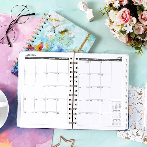 Planner 2024-2025 - JULY 2024 - JUNE 2025, 2024-2025 Academic Planner, 2024-2025 Planner Weekly and Monthly with Tabs, 6.3’’ × 8.4’’, Inner Pocket, Hardcover, Elastic Closure, Perfect for Organization in Saudi Arabia