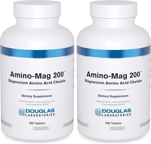 Douglas Laboratories Amino-Mag 200 | Magnesium Supplement to Support Normal Heart Function, Bone Formation, and Muscles* | 100 Tablets in Saudi Arabia