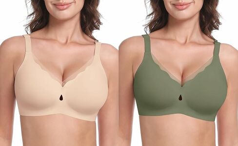 LUCKMEEY حمالات الصدر للنساء لا Underwire شبكة لاسلكية سلس تي شيرت الصدرية التغطية الكاملة رفع مريحة اليومية الصدرية in Kuwait