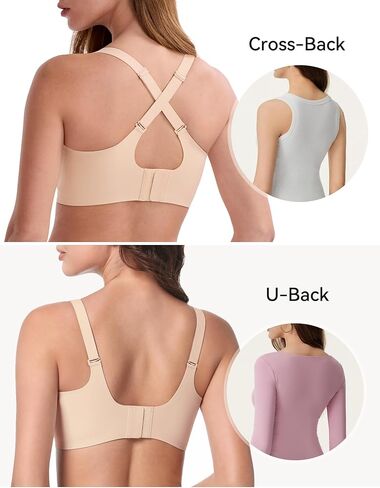 LUCKMEEY حمالات الصدر للنساء لا Underwire شبكة لاسلكية سلس تي شيرت الصدرية التغطية الكاملة رفع مريحة اليومية الصدرية in Kuwait