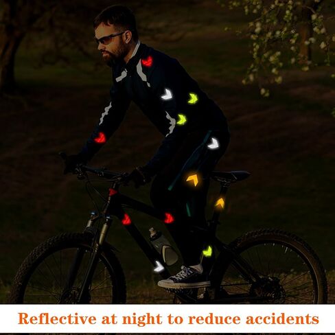 48PCS Reflective Stickers - High-Visibility Arrow Safety Stickers for Helmet, Mailbox, Bike, Car - Waterproof PVC Warning Decals in 4 Colors in Saudi Arabia