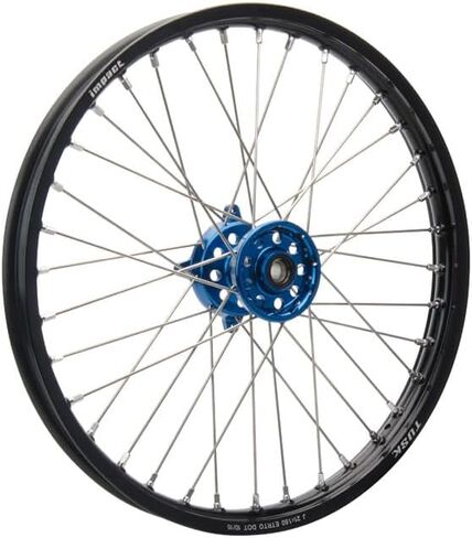 Tusk Impact Complete Wheel - Front 17 x 1.40 Black Rim/Silver Spoke/Blue Hub Compatible with Yamaha YZ85LW 2024-2025/YZ85 2002-2025 in Saudi Arabia