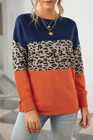 SWEET POISON Womens Casual Fashion Sweatshirts Loose Pullover Sweatshirt Long Sleeve Crewneck Tops in Kuwait