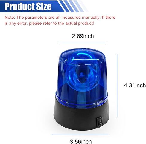 ضوء ستروب LED للسيارة، ضوء كرة ديسكو يدور 360 درجة، مصباح تحذير صفارات الإنذار للسيارة، أضواء شرطة وامضة عالمية للمركبة، المنزل، الحفلات (أزرق) in Saudi Arabia