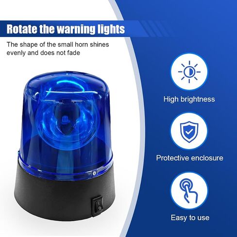 ضوء ستروب LED للسيارة، ضوء كرة ديسكو يدور 360 درجة، مصباح تحذير صفارات الإنذار للسيارة، أضواء شرطة وامضة عالمية للمركبة، المنزل، الحفلات (أزرق) in Saudi Arabia