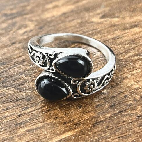 Moonstone Spoon Ring for Women - Victorian Vintage Style Adjustable Thumb Ring, 925 Sterling Silver Nickel-Free Jewelry, Boho Hippie Gift for Her in Saudi Arabia