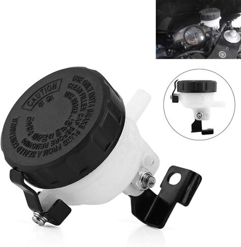 Qiilu Universal Brake Reservoir Fluid Bottle, Motorcycle Master Clutch Oil Cup Cylinder Bracket in Saudi Arabia