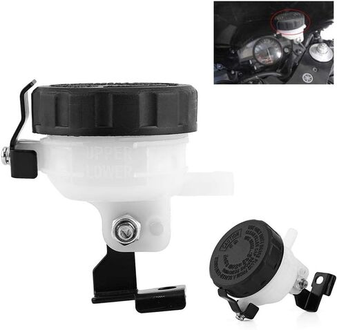 Qiilu Universal Brake Reservoir Fluid Bottle, Motorcycle Master Clutch Oil Cup Cylinder Bracket in Saudi Arabia