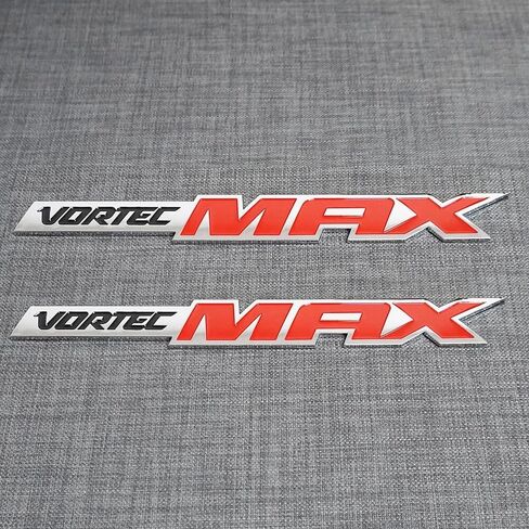 قطعتان من شعارات Vortec Max عالية الإخراج لشارات الأبواب ولوحة اسم متوافقة مع سيلفرادو (كروم أحمر) in Kuwait