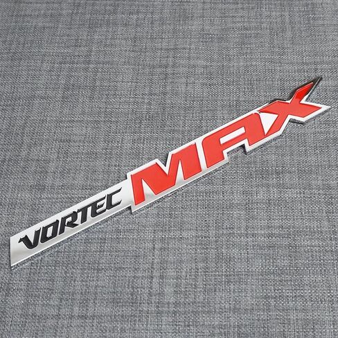 قطعتان من شعارات Vortec Max عالية الإخراج لشارات الأبواب ولوحة اسم متوافقة مع سيلفرادو (كروم أحمر) in Kuwait