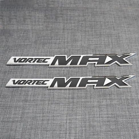 قطعتان من شعارات Vortec Max عالية الإخراج لشارات الأبواب ولوحة اسم متوافقة مع سيلفرادو (كروم أحمر) in Kuwait