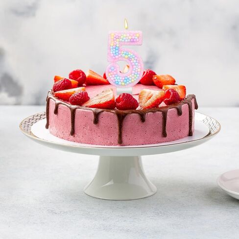 Colorful Macaron Birthday Candles, Sweet Theme Cake Topper Cute Pink Number Candles for Kids Girls Birthday Baby Shower Weddings Party Decorations (Number 7) in Saudi Arabia