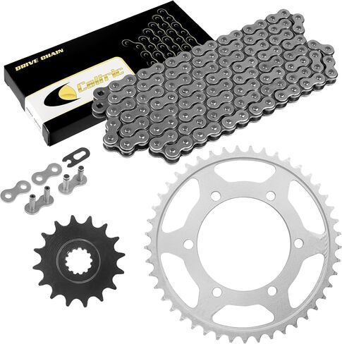 Caltric Drive Chain and Sprockets Kit Compatible With Yamaha R6 YZF-R6 2006 2007 2008 2009-2016 in Saudi Arabia