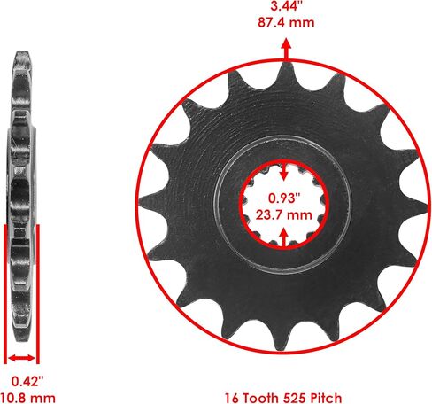 Caltric Drive Chain and Sprockets Kit Compatible With Yamaha R6 YZF-R6 2006 2007 2008 2009-2016 in Saudi Arabia