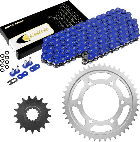 كالتريك الأزرق O-حلقة محرك سلسلة ومجموعة ضرس متوافق مع ياماها R1 YZF-R1 YZFR1 2004-2008 in Saudi Arabia