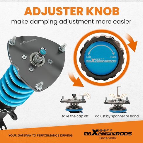 maXpeedingrods Coilover for Nissan Altima 2007-2013, for Nissan Maxima 2009-2014, 24 Levels Damper Adjustable Coilover Suspension Kit, Height Adjustment Shock Absorber, T6 Upgraded Lowering Kits Blue in Saudi Arabia