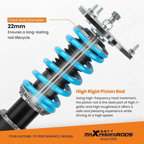 maXpeedingrods Coilover for Nissan Altima 2007-2013, for Nissan Maxima 2009-2014, 24 Levels Damper Adjustable Coilover Suspension Kit, Height Adjustment Shock Absorber, T6 Upgraded Lowering Kits Blue in Saudi Arabia