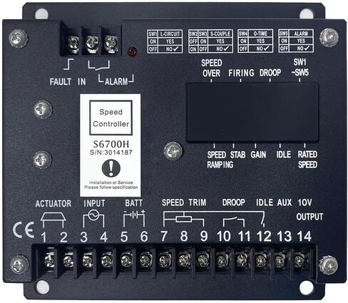 S6700H مولد الديزل سرعة تحكم محافظ المحرك وحدة التحكم 24 فولت لوحة المحرك لأجزاء مولد طاقة المحرك in Saudi Arabia