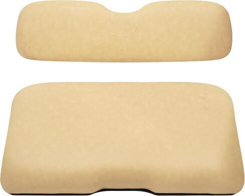 Golf Cart Universal Rear Replacement Cushions for EZGO/Club Car/Yamaha with Flip Rear Seat Kit, Black,2 Piece Set, Beige in Saudi Arabia