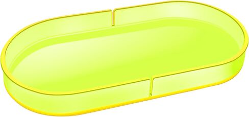 Acrylic Decorative Vanity Tray Perfume Jewelry Trinket Tray for Bathroom Counter Soap Toilet Tank Sink Small Candle Catch All Organizer, 12.6x6.3 Inches, Neon Pink in Saudi Arabia