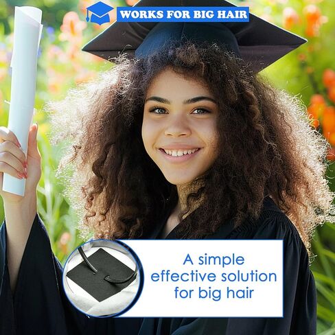 PUNCHMAN Graduation Cap Headband Insert- Black 1 Pack Firm Anti-fall Hair Band,Graduation Hat Headband Holder for Secure Grad Cap And Hairstyle,Hat Accessories for Graduates,Students,Girls in Kuwait