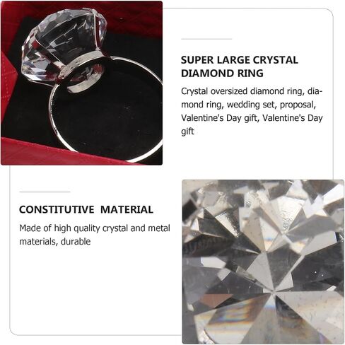 Giant Engagement Ring Prop Crystal Diamond Ring Prop for Wedding Christmas Decor in Saudi Arabia