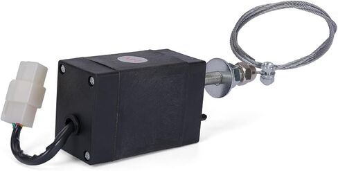 12V 24V Normal Close NC NO Normal Open Diesel Engine Stop Solenoid Valve Flame Out Device Off Valve Generator Accessories(NO-Power On Pull,12V) in Saudi Arabia