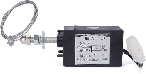 12V 24V Normal Close NC NO Normal Open Diesel Engine Stop Solenoid Valve Flame Out Device Off Valve Generator Accessories(NO-Power On Pull,12V) in Saudi Arabia