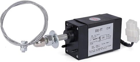 12V 24V Normal Close NC NO Normal Open Diesel Engine Stop Solenoid Valve Flame Out Device Off Valve Generator Accessories(NO-Power On Pull,12V) in Saudi Arabia