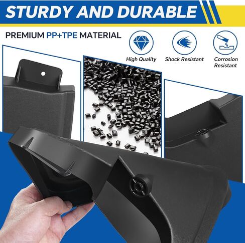 Ford F-150 Mud Flaps2020 2019 2018 2017 2016 2015 (مجموعة من 4) | واقيات رذاذ أمامية وخلفية بدون حفر | يناسب المصدات الضيقة | مادة PP + TPE | ليس من أجل رابتور/البرق/مشاعل الحاجز in Saudi Arabia
