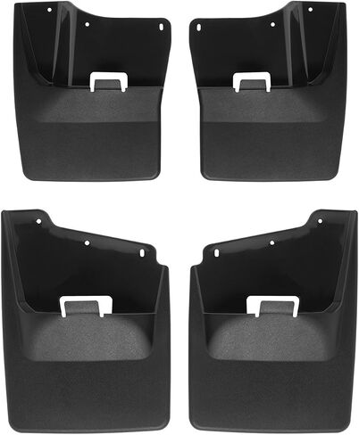 WeatherTech Custom No Drill Splash Guard MudFlaps for GMC Sierra 2500HD/3500HD - Front & Rear Set (110120-120120), Black in Saudi Arabia