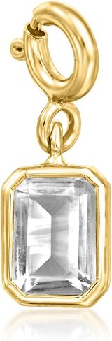 Ross-Simons March/Aquamarine - حلية جوهرة الميلاد بقطع الزمرد من الذهب عيار 18 قيراطًا فوق الجنيه الاسترليني in Saudi Arabia