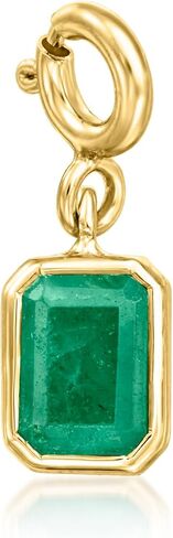 Ross-Simons March/Aquamarine - حلية جوهرة الميلاد بقطع الزمرد من الذهب عيار 18 قيراطًا فوق الجنيه الاسترليني in Saudi Arabia