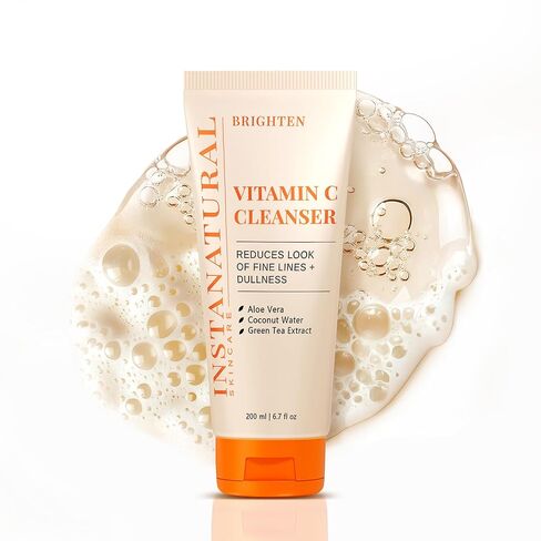 InstaNatural Vitamin C Face Serum with Hyaluronic Acid & Ferulic Acid | Brightening & Hydrating Formula for Radiant, Smooth-Looking Skin - 2 FL Oz in Kuwait