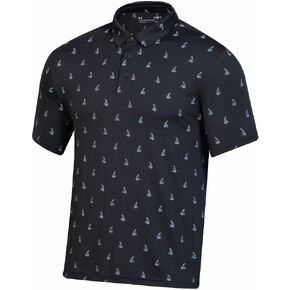 Under Armour New Men's Golf Playoff 3.0 Boats Print Print Polo Shirt Black XL in Kuwait