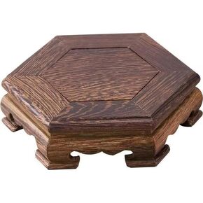 Natural Solid Wood Miniature Bases Coffee Tea Sets Pedestal Bonsai Tray Plant Holder Vase Figurines Display Stand Home Decoration in Kuwait