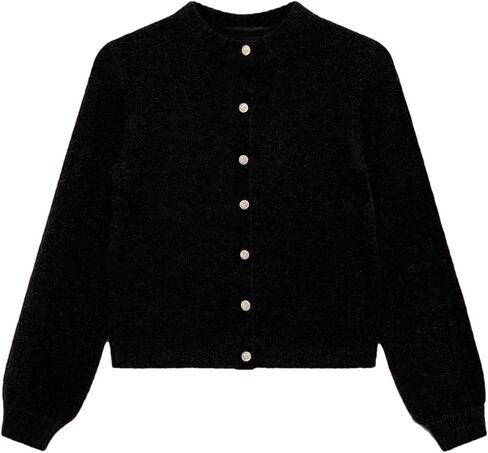 Womens Cardigan Sweaters Cropped Long Sleeve Button Knit Sweater Outerwear Casual Fall Trendy Jackets in Kuwait