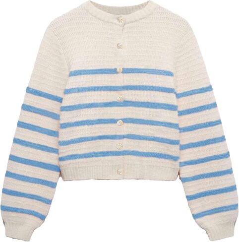 Womens Cardigan Sweaters Cropped Long Sleeve Button Knit Sweater Outerwear Casual Fall Trendy Jackets in Kuwait