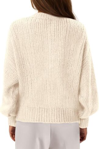 BTFBM Chunky Cardigan Sweaters for Women Fall Fashion 2025 Button Lantern Long Sleeve Cable Knit Winter Coats Outerwear in Saudi Arabia
