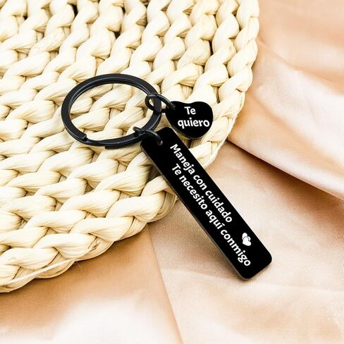 Ikacvb Drive Safe Keychian Birthday Gifts For Boyfriend Husband I Love You Gifts For Him Unique Drive Safe Spanish Keychain For Men Boyfriend Husband Christmas Gift Sweetest Valentines Day Stuff in Saudi Arabia