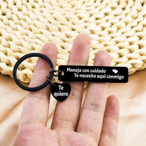 Ikacvb Drive Safe Keychian Birthday Gifts For Boyfriend Husband I Love You Gifts For Him Unique Drive Safe Spanish Keychain For Men Boyfriend Husband Christmas Gift Sweetest Valentines Day Stuff in Saudi Arabia