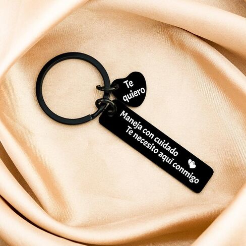 Ikacvb Drive Safe Keychian Birthday Gifts For Boyfriend Husband I Love You Gifts For Him Unique Drive Safe Spanish Keychain For Men Boyfriend Husband Christmas Gift Sweetest Valentines Day Stuff in Saudi Arabia