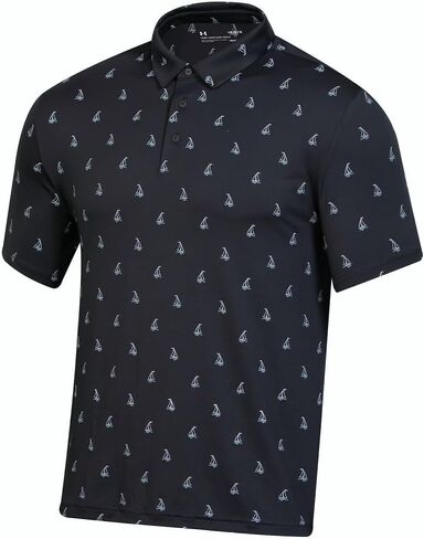 Under Armour New Men's Golf Playoff 3.0 Boats Print Print Polo Shirt Black XL in Saudi Arabia