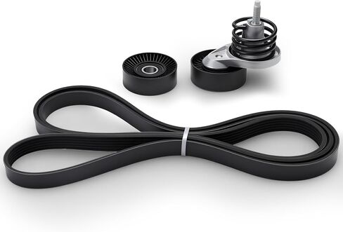 Belt Tensioner Pulley Serpentine Driver Belt Kit Fit for Ford F150/F250/F350/Bronco V8 5.0L GAS 1993-1996 K060990 38123 38015 in Saudi Arabia