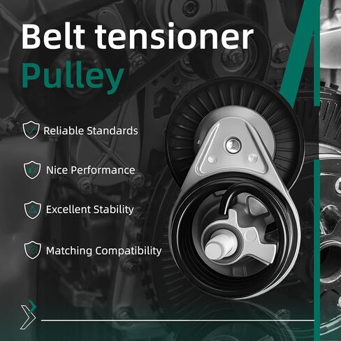 Belt Tensioner Pulley Serpentine Driver Belt Kit Fit for Ford F150/F250/F350/Bronco V8 5.0L GAS 1993-1996 K060990 38123 38015 in Saudi Arabia