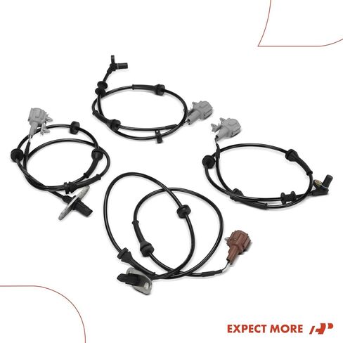 مستشعر سرعة العجلات الأمامية والخلفية ABS 4 قطع من A-Premium متوافق مع موديلات نيسان - فرونتير 2005-2019 in Saudi Arabia
