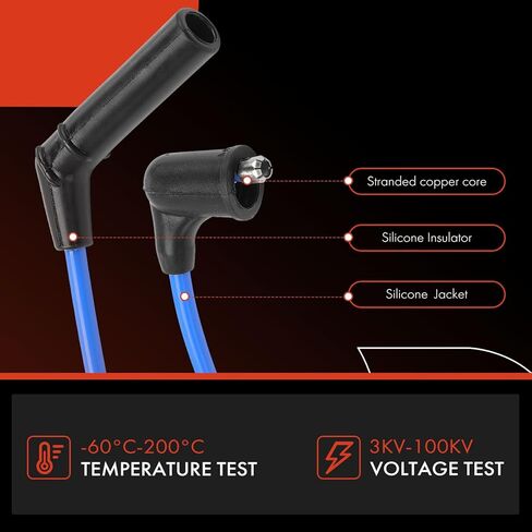 A-Premium 8PCS Spark Plug Wires Compatible with Dodge Stealth 1991-1996 & Mitsubishi 3000GT 1997-1999, Diamante 1992-1996, 3.0L in Saudi Arabia