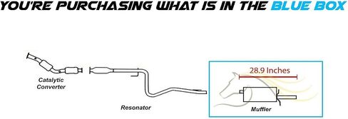 Exhaust Rear Muffler Compatible for 2005-2010 Chevy Cobalt 2.2L | Stainless Steel | Northeastern Exhaust | Free Clamps and Hangers Included | Automotive Replacement Part | Direct-Fit in Saudi Arabia