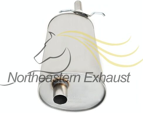 Exhaust Rear Muffler Compatible for 2005-2010 Chevy Cobalt 2.2L | Stainless Steel | Northeastern Exhaust | Free Clamps and Hangers Included | Automotive Replacement Part | Direct-Fit in Saudi Arabia