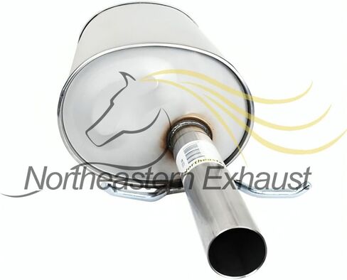 Exhaust Rear Muffler Compatible for 2005-2010 Chevy Cobalt 2.2L | Stainless Steel | Northeastern Exhaust | Free Clamps and Hangers Included | Automotive Replacement Part | Direct-Fit in Saudi Arabia